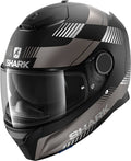 Black Anthracite Silver Motorcycle Helmet W382987