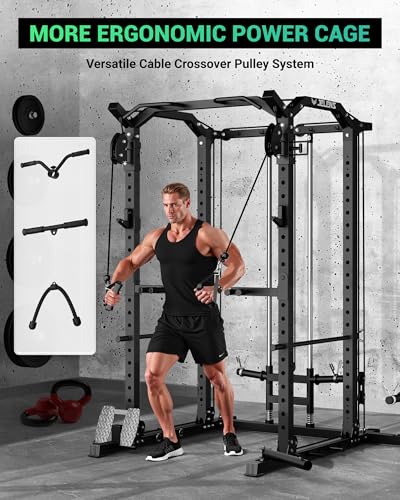 Multi-Function Power Rack with Cable Crossover System H9010