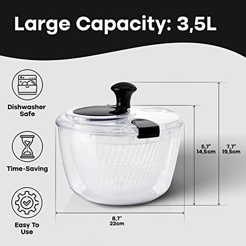 Salad Spinner with Storage Lid, Drain, Bowl, and Colander - 3.7 Qt F809284