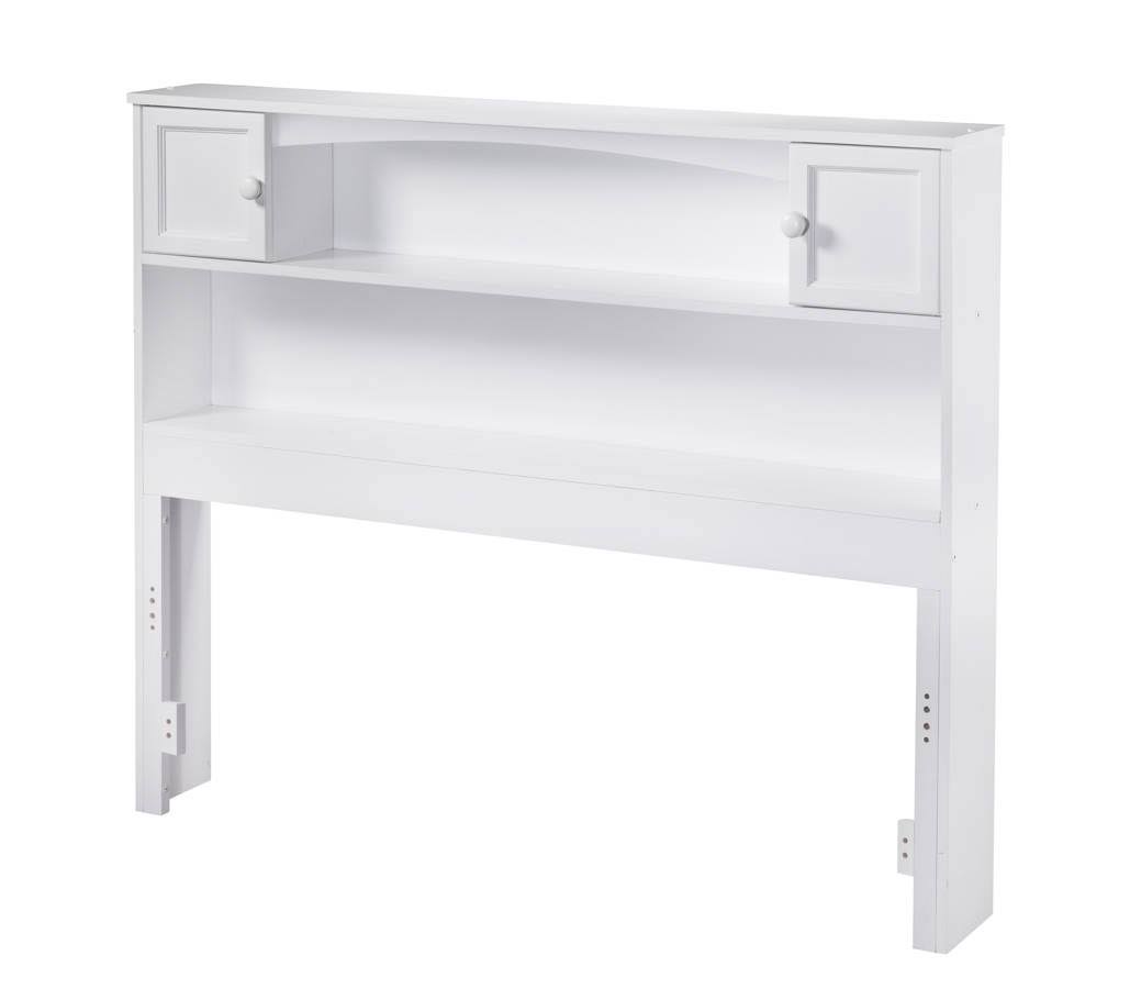 White Full Bookcase Headboard Z62316