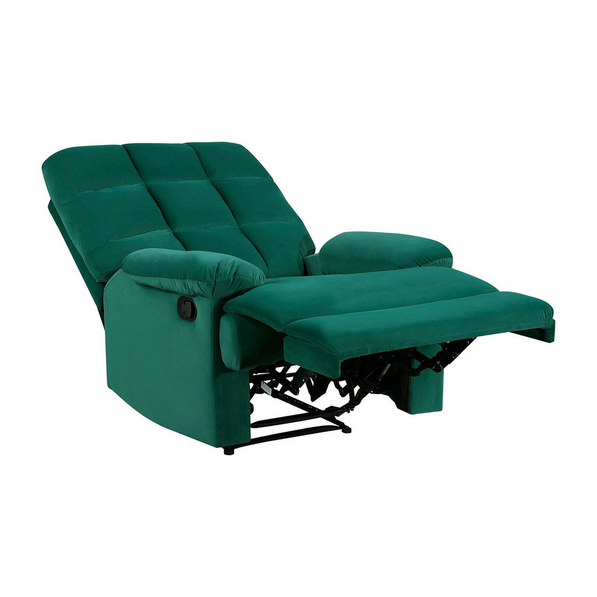 Green Velvet Manual Recliner A6747