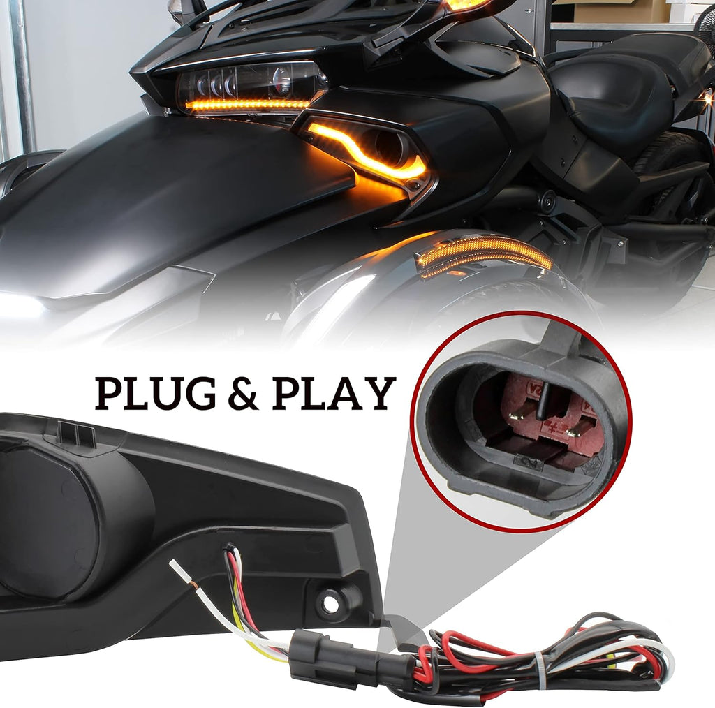 Fog Lights Cover with Daytime Running Light 2PCS T360