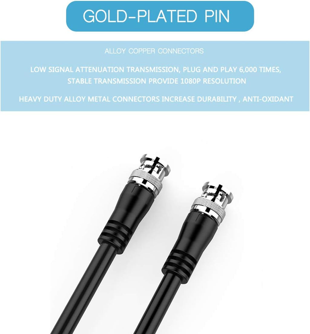 100ft 75 Ohm BNC to BNC Coax Cable P9788