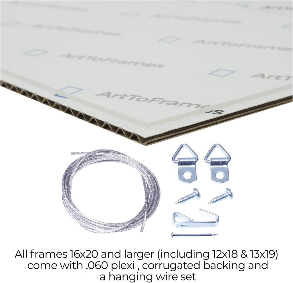 28x37 Inch Black Picture Frame with Economy Acrylic S379