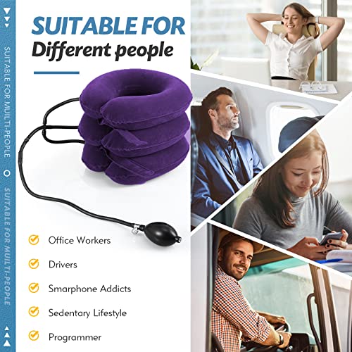 Adjustable Inflatable Neck Traction Device (Khaki Brown) K3092