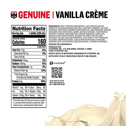 Vanilla Creme Protein Shake 11.16 Fl Oz Bottle R867