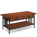Rustic Two Drawer Coffee Table with Shelf E744976