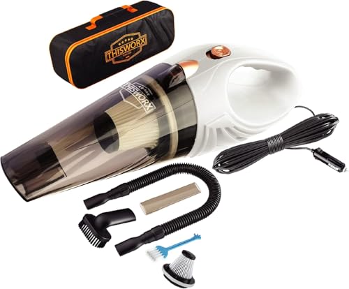 Portable Handheld Car Vacuum Cleaner with 16ft Cord, Bag, and Attachments M786115