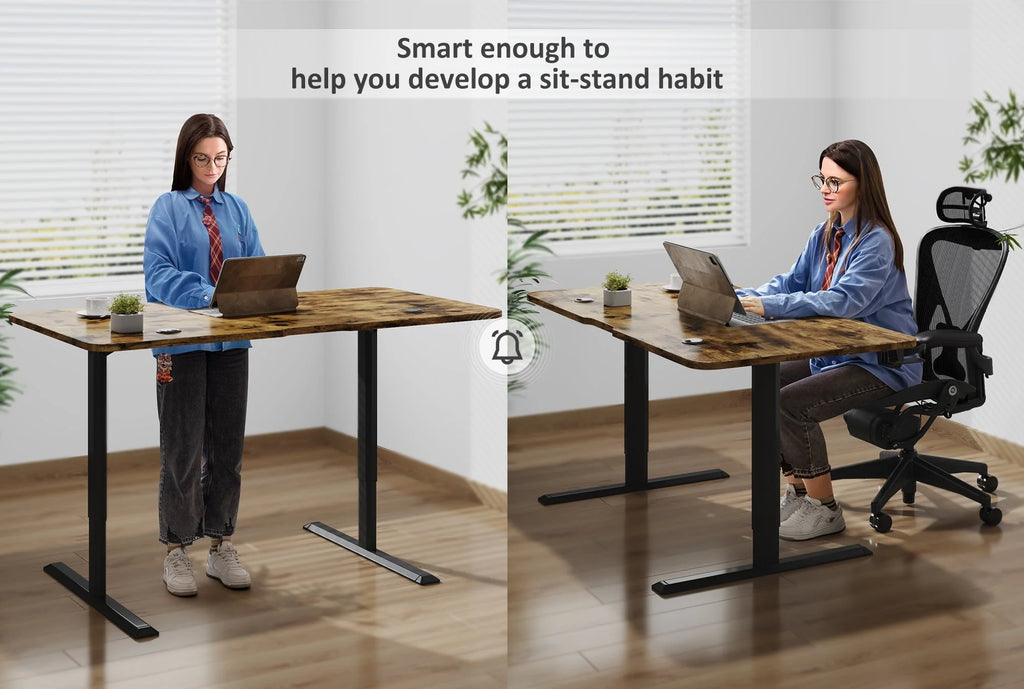 Electric Height Adjustable 43 inch Standing Desk White V8991