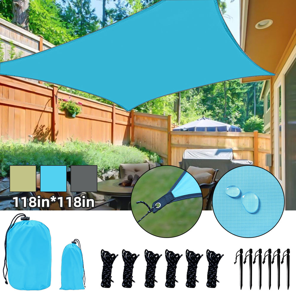 Blue 10'x10' Portable Beach Tent Sun Shelter D867399