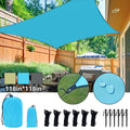 Blue 10'x10' Portable Beach Tent Sun Shelter D867399
