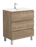 Oak Engineered Wood Single Vanity Cabinet Y685908