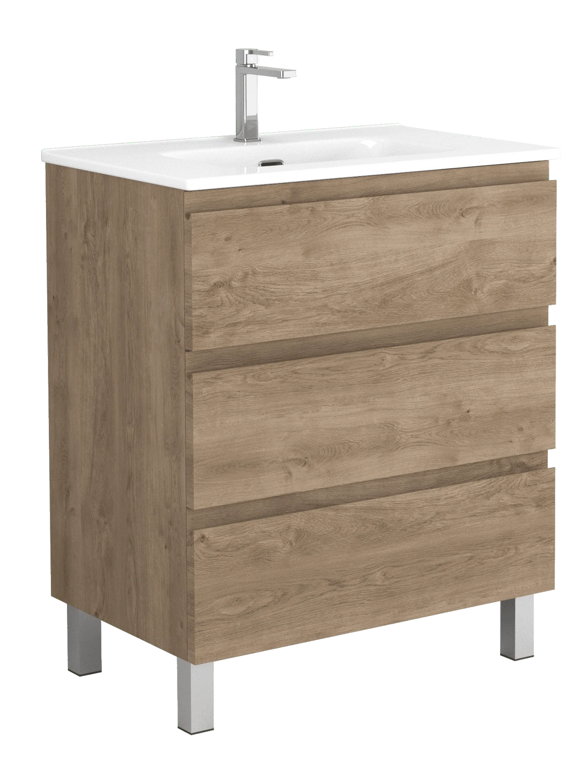Oak Engineered Wood Single Vanity Cabinet Y685908