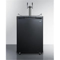 Black Built-in Electronic Beer Dispenser with Digital Thermostat Dual Tap System S380