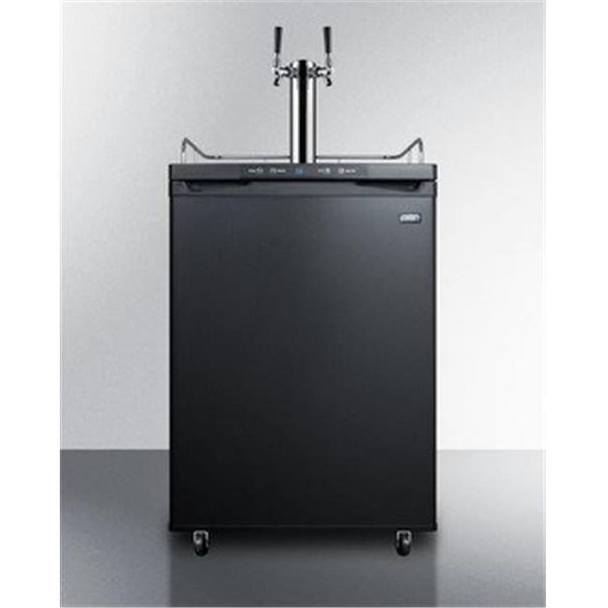 Black Built-in Electronic Beer Dispenser with Digital Thermostat Dual Tap System S380