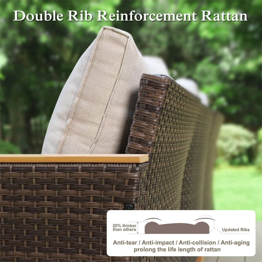 8 Piece Outdoor Wicker Sofa Set Q531