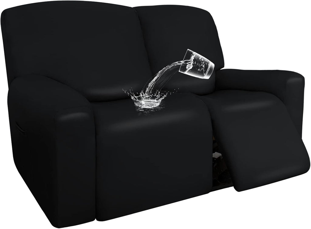 Navy 6 Pieces Stretch Recliner Loveseat Slipcovers G544563