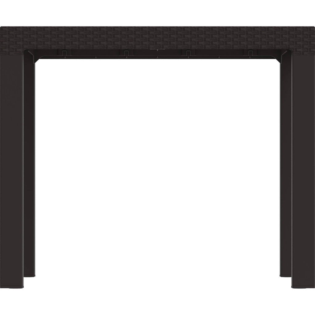 Rattan 4-Seater Table Gray B551