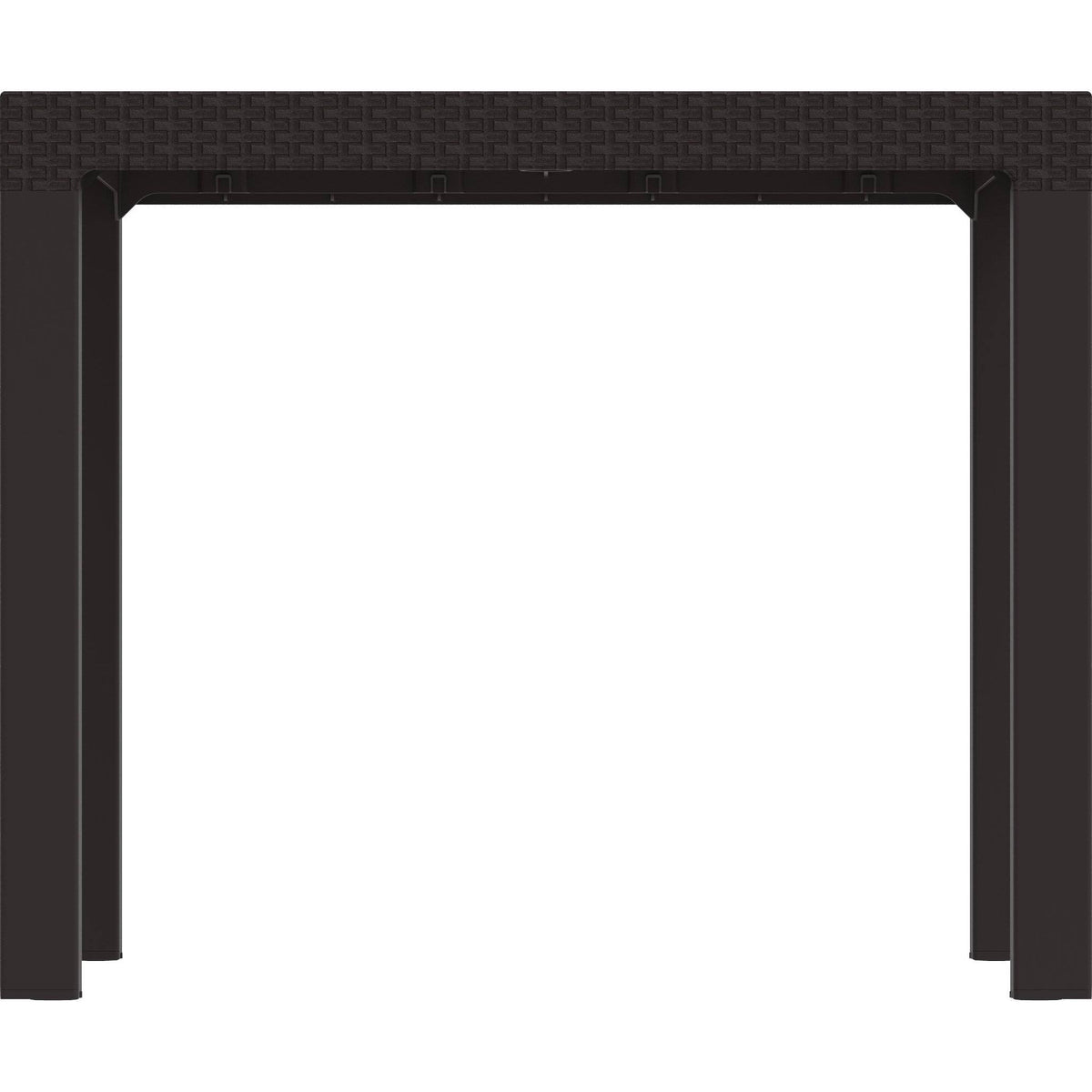 Rattan 4-Seater Table Gray B551