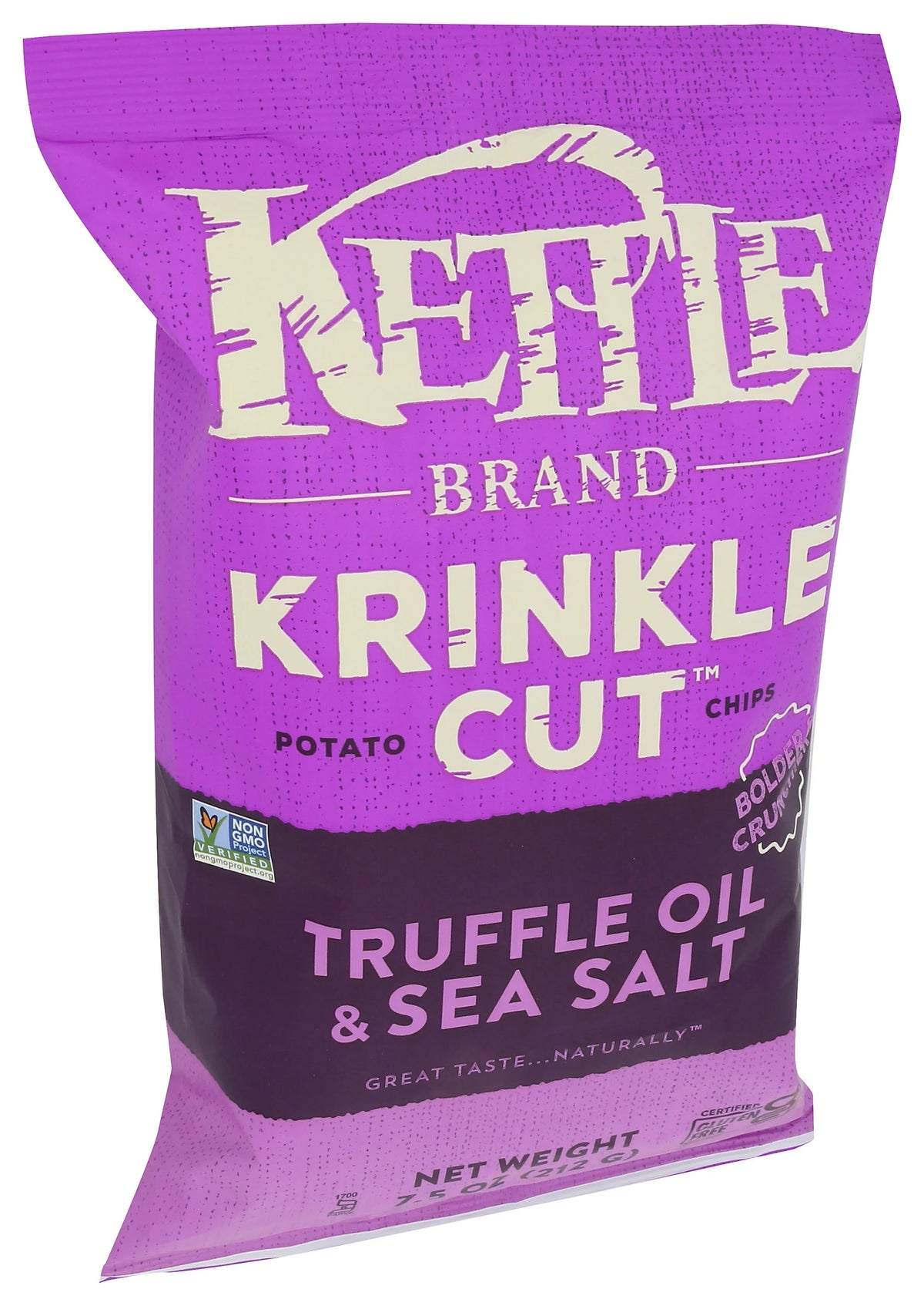 Kettle Cooked Potato Chips Truffle Oil and Sea Salt 7.5 Ounce Pack Of 12 D537