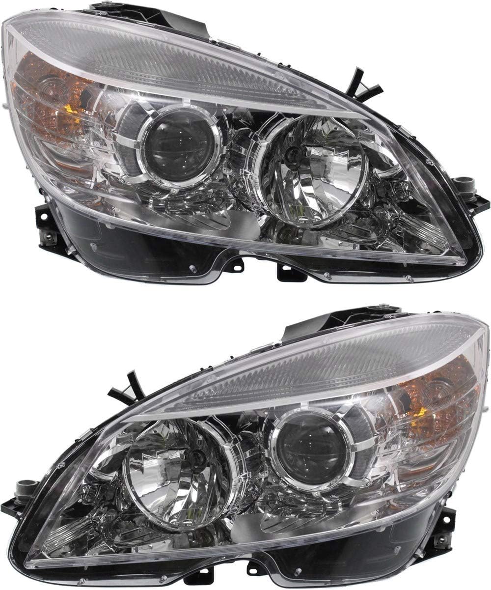 Headlight Set of 2 Driver and Passenger Side W138