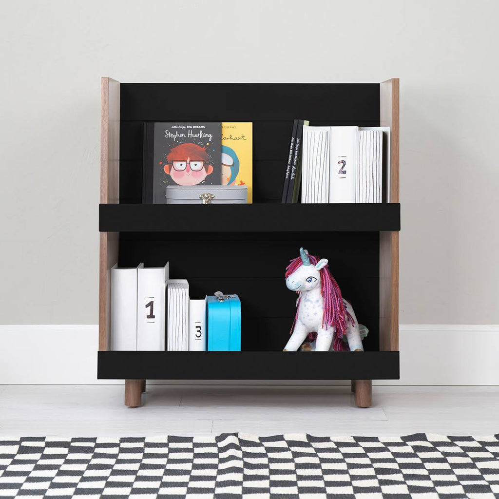 Kids Bookcase Walnut White O75791