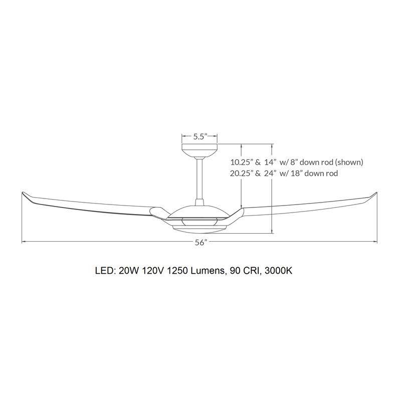 IC/Air2 56x22 Ceiling Fan M593
