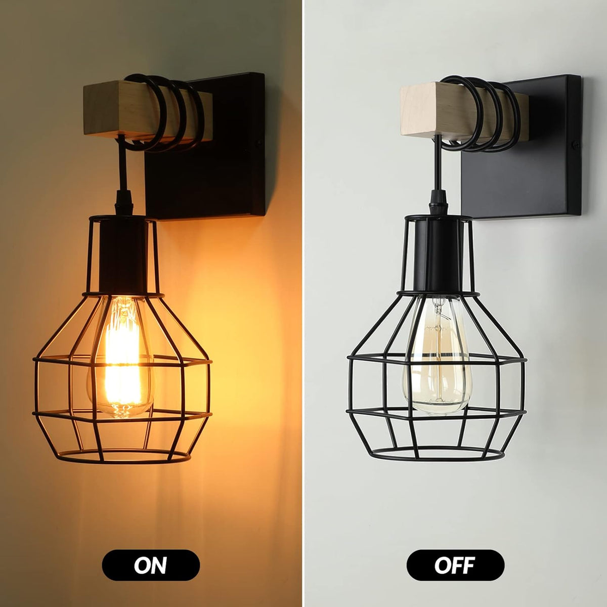 Black Wall Sconces Set of 2 I676