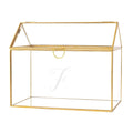 Gold Wedding Glass Terrarium Card Holder F499