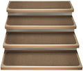 Set of 15 Carpet Stair Treads - Toffee Brown - 8 in. x 30 in. Q82839