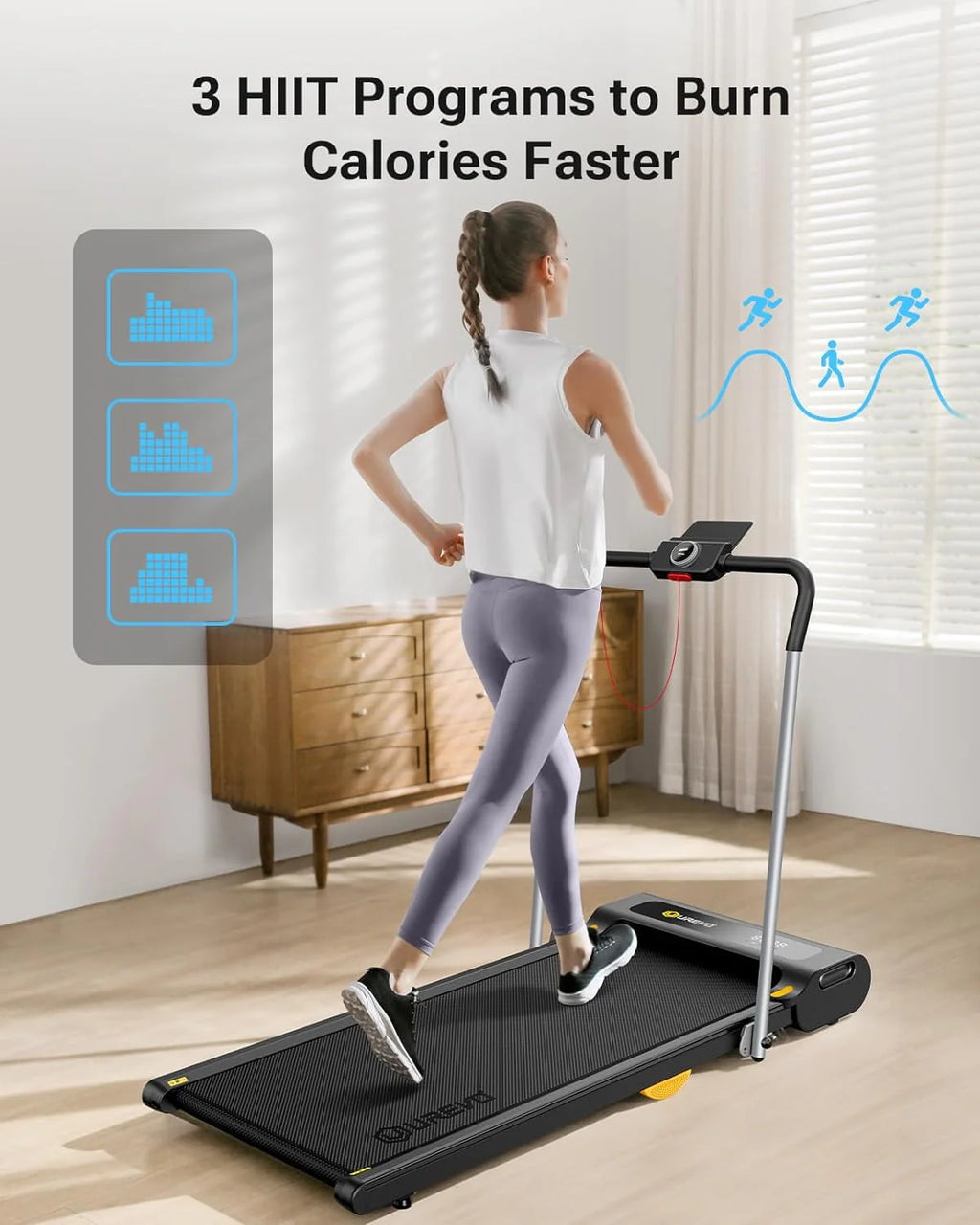 2 in 1 Folding Treadmill 2.5HP F46073