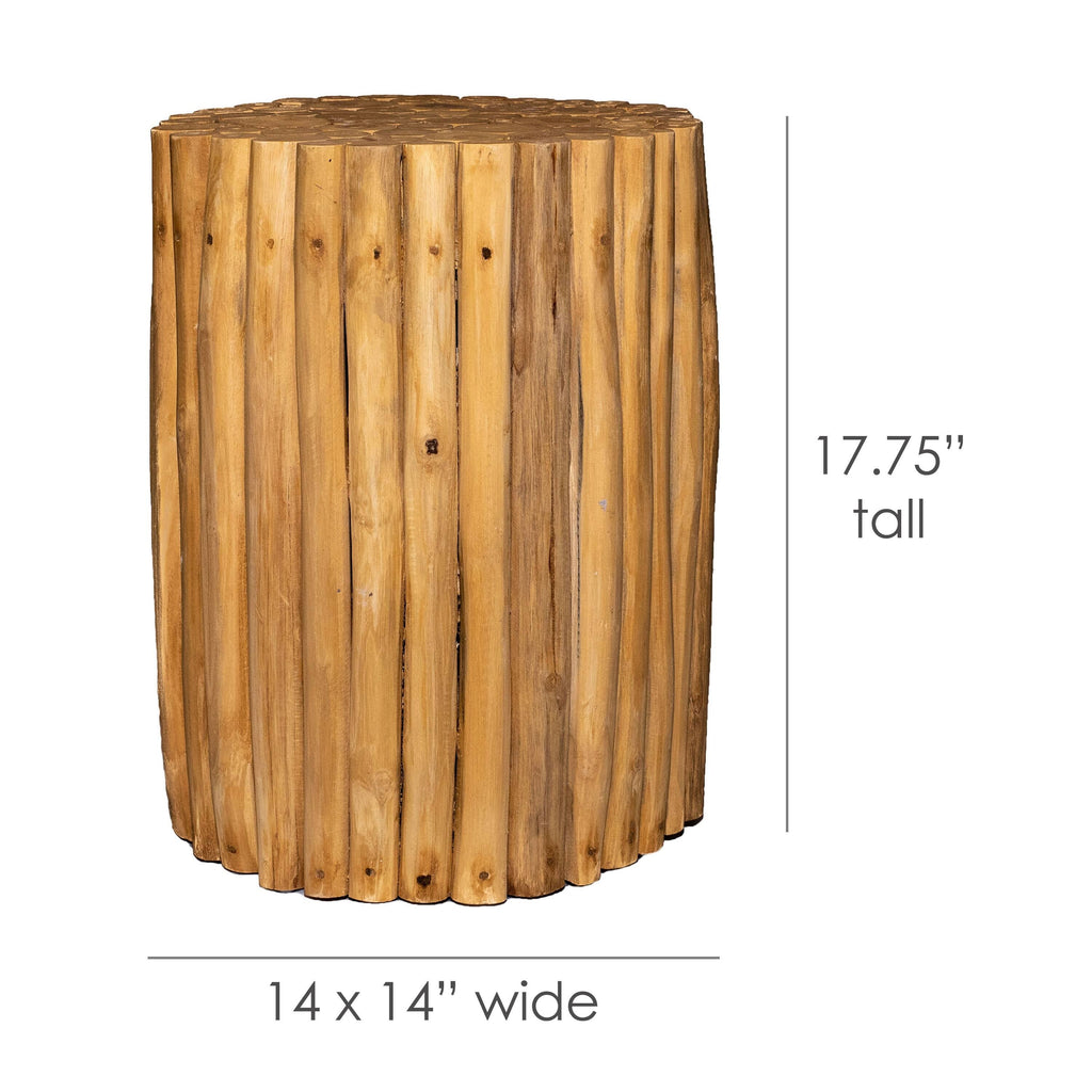 Acacia Wood End Table 17.75 Inches Tall U773134