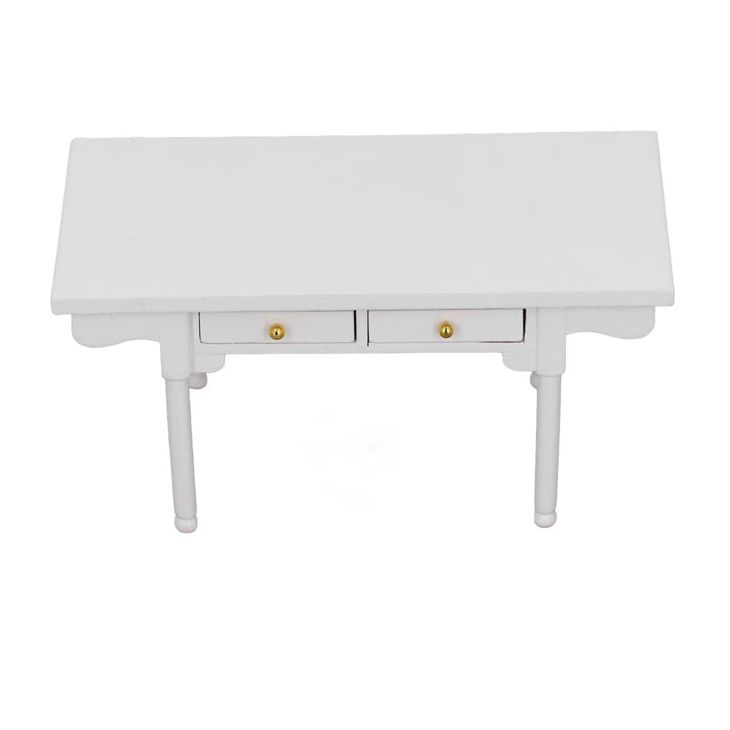 12 Desk Wooden Miniature Table Dollhouse Furniture Q2625