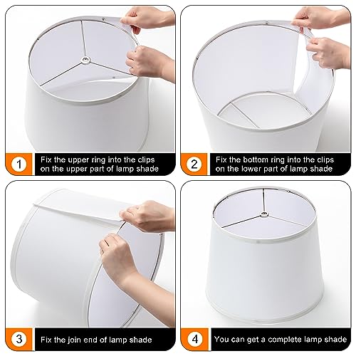 Linen Drum Lamp Shades Set of 2, 11 x 13 x 10 inch J90882