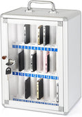 24 Slots Aluminum Alloy Pocket Chart Storage Cabinet E8134