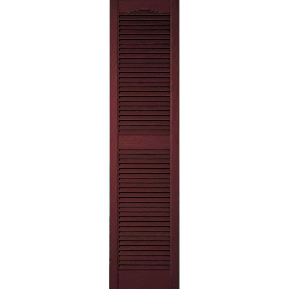 Vinyl Cathedral Top Open Louver Shutters K876