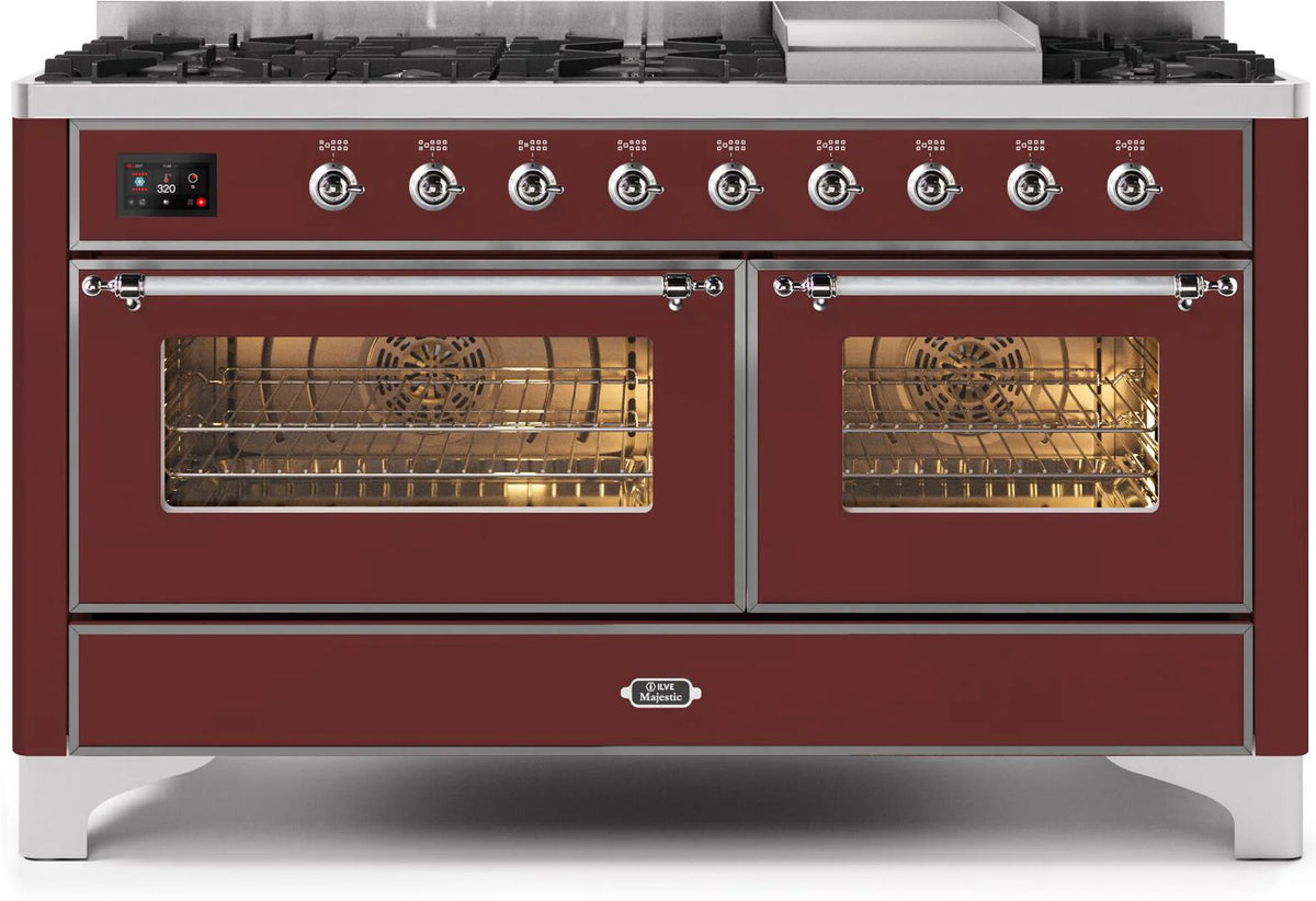 Burgundy Dual Fuel Natural Gas Range I419