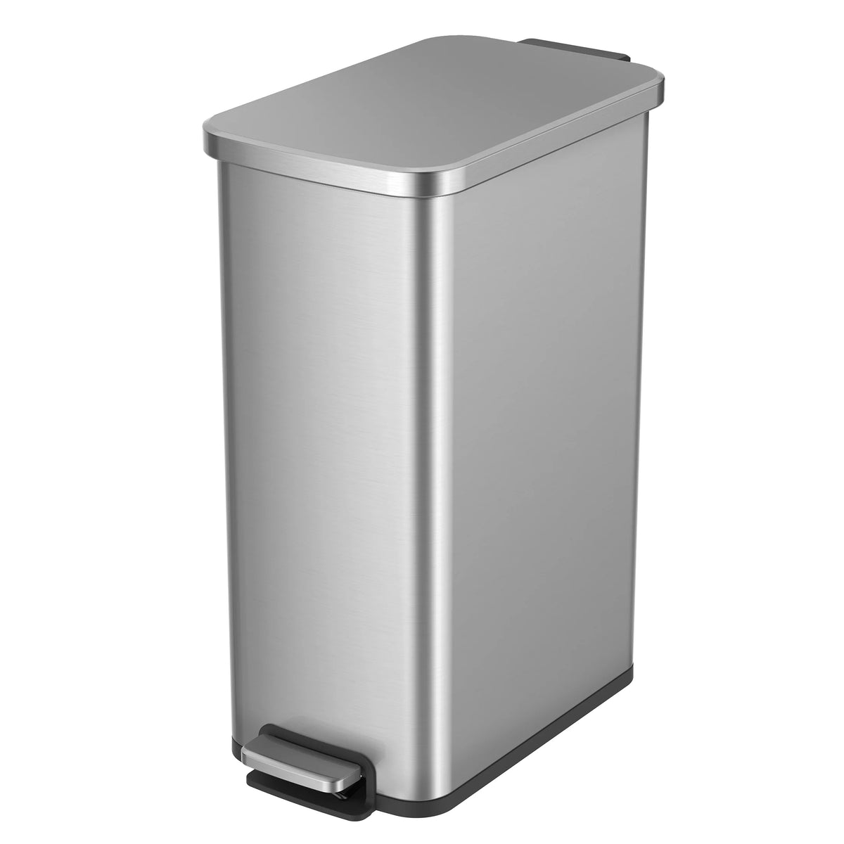 13.2 Gallon Stainless Steel Slim Step Trash Can O2385