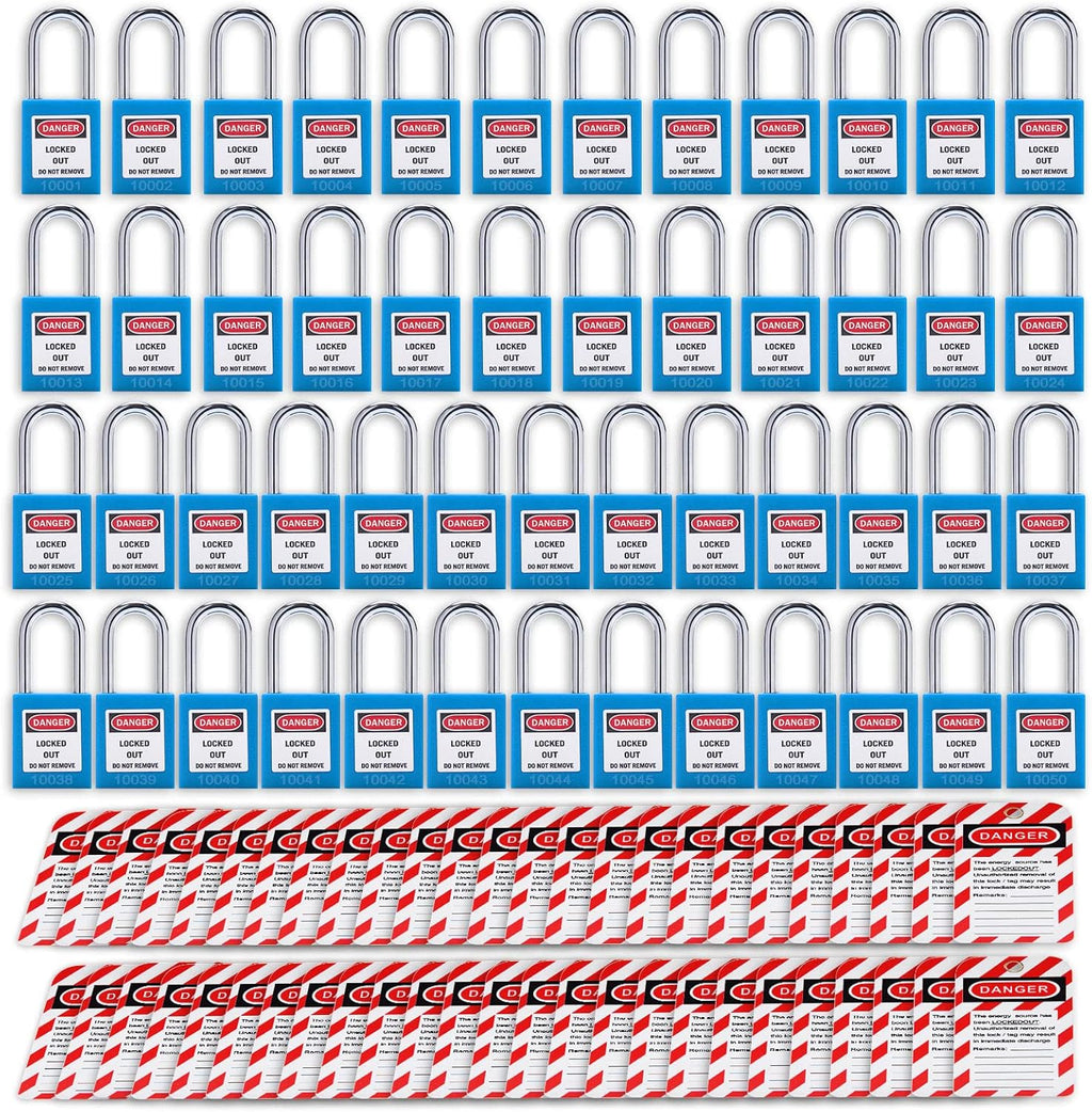 Lockout Tagout Locks Loto Tags Safety Padlocks Lockout Station Kit (20, Blue) Pack of 2 D2496