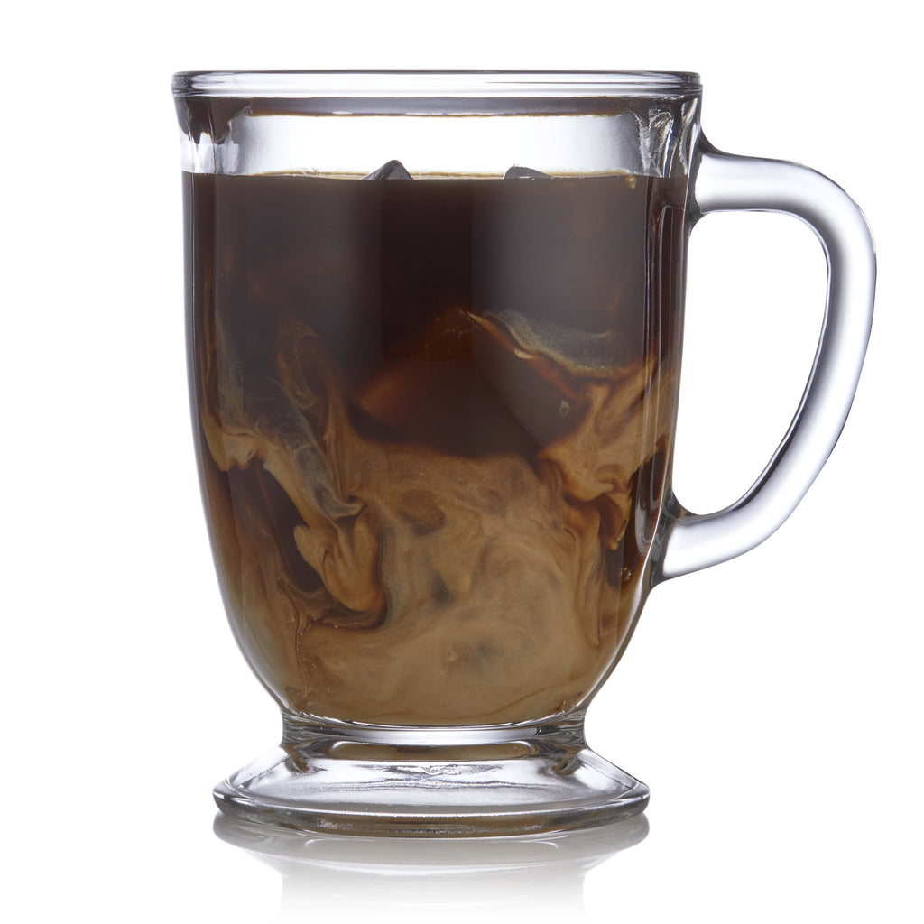16-ounce Glass Coffee Mugs, Set of 6 K74167