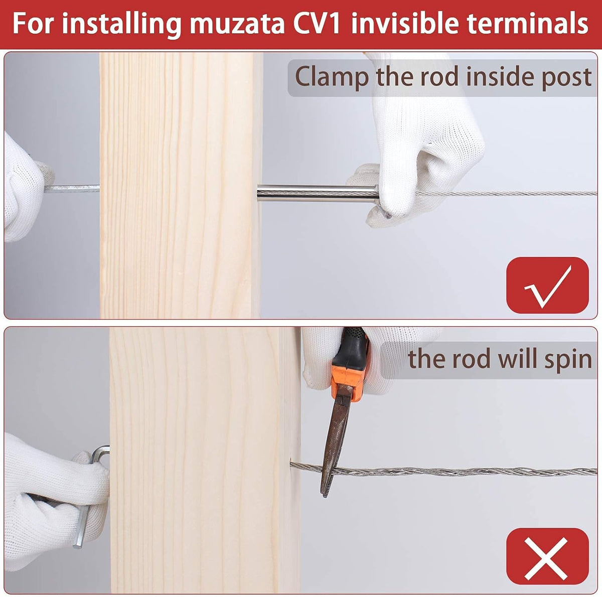 2Pcs Socket Wrench for Invisible Cable Railing Kit M372