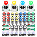 4 Player LED Arcade DIY Kit USB MAME PC Game Retro Controller Including 4x Arcade Joystick 40x LED Chrome Arcade Buttons 4x Zero Delay USB Encoder S319302
