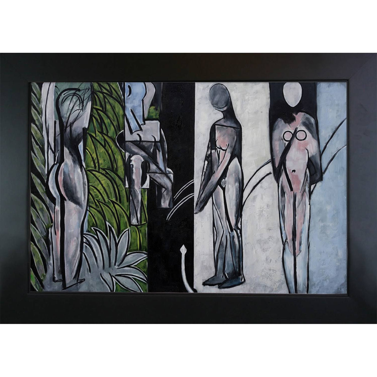 Hand Painted Framed Oil Reproduction on Canvas Y873