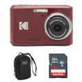 Red 16MP Full HD Digital Camera with 32GB Memory Card and Camera Bag Z8445