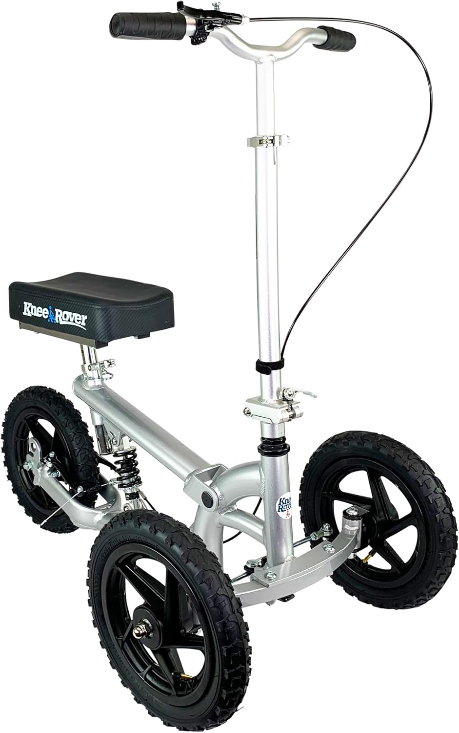 Silver All Terrain Knee Scooter with Shock Absorber T3350