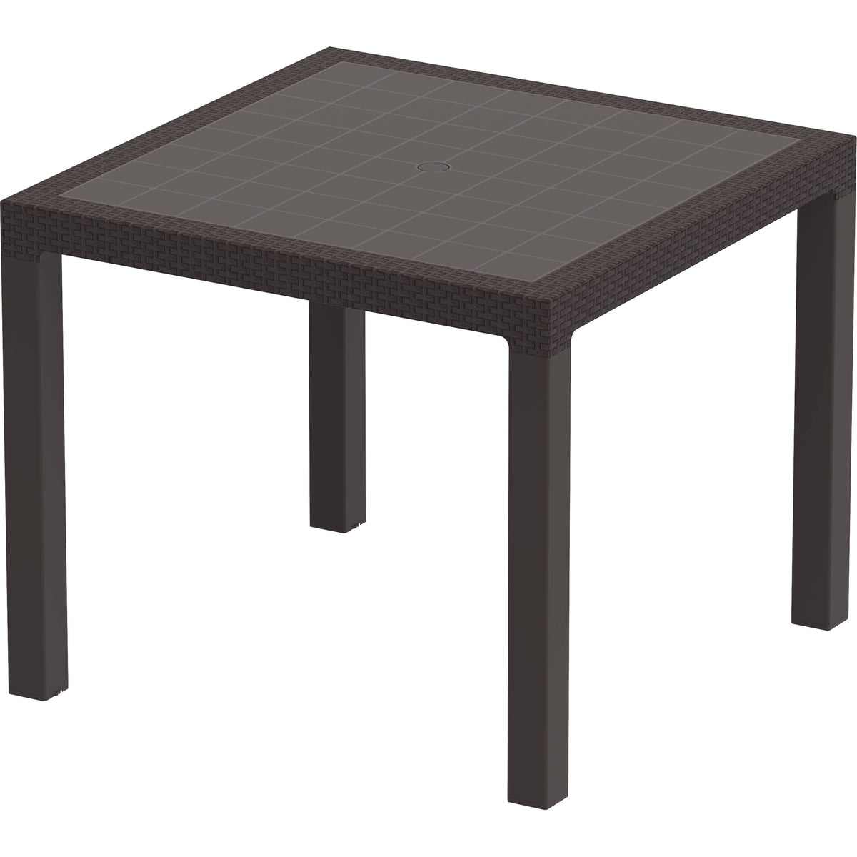 Rattan 4-Seater Table Gray B551