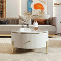 Modern Round Coffee Table with 2 Drawers D376