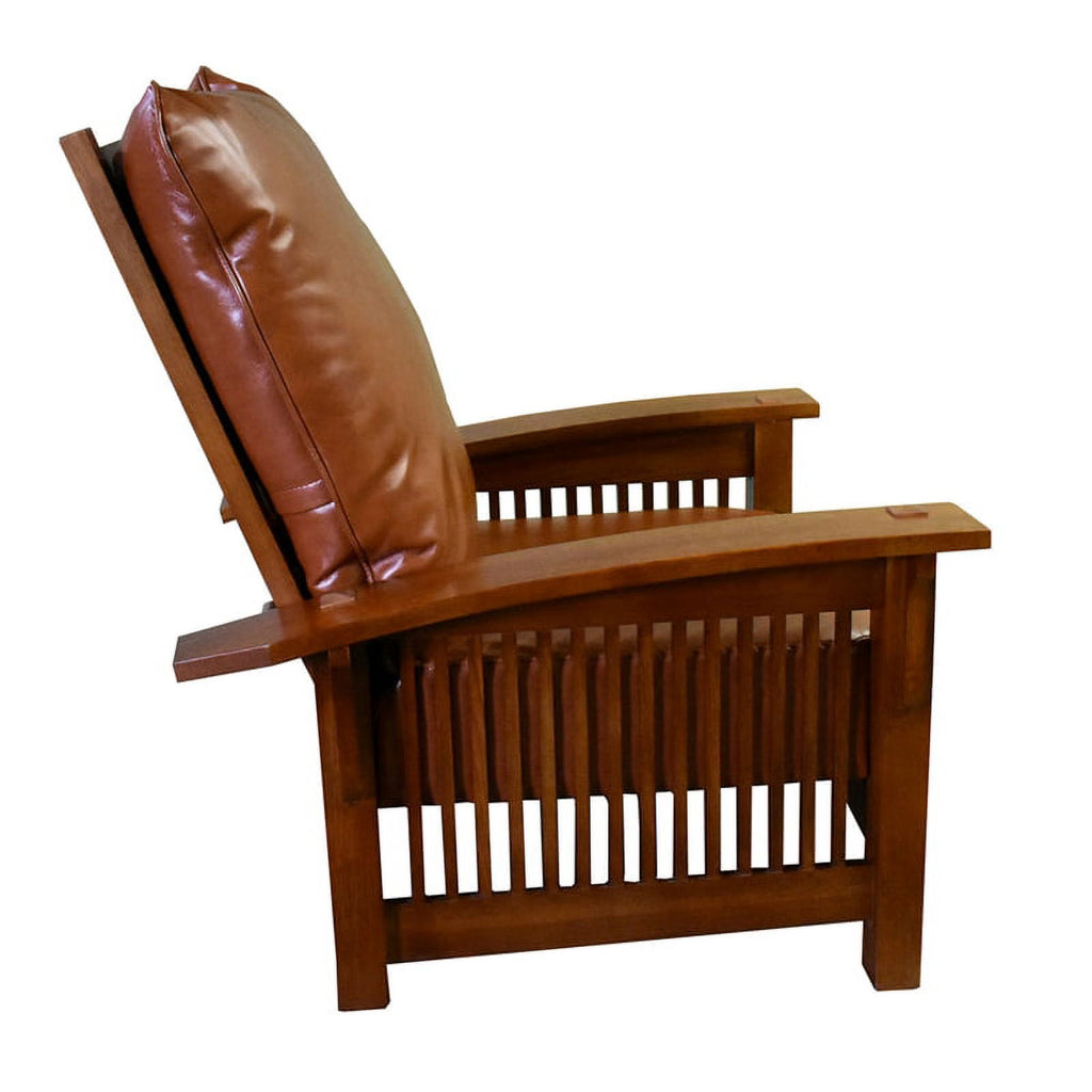 Reddish Brown Leather Morris Chair C802517