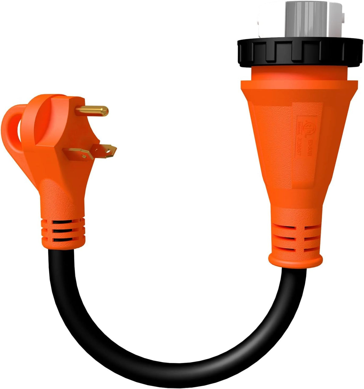 30 Amp to 50 Amp RV Adapter Cord 12 inch with Handle E18806