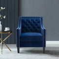 Navy Velvet Accent Armchair D760